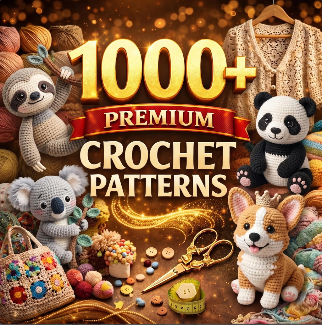 1000+ Premium Crochet & Knitting Patterns Mega Bundle – PDF Instant Download